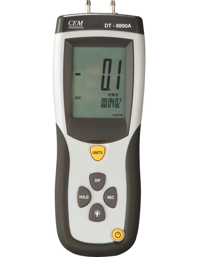 One Unit of Measure +/- 80 inH2O Measuring Range TPI 610 Single Input Digital Manometer Battery Operated 0.01 inH2O Resolution +/- 0.5% Accuracy 